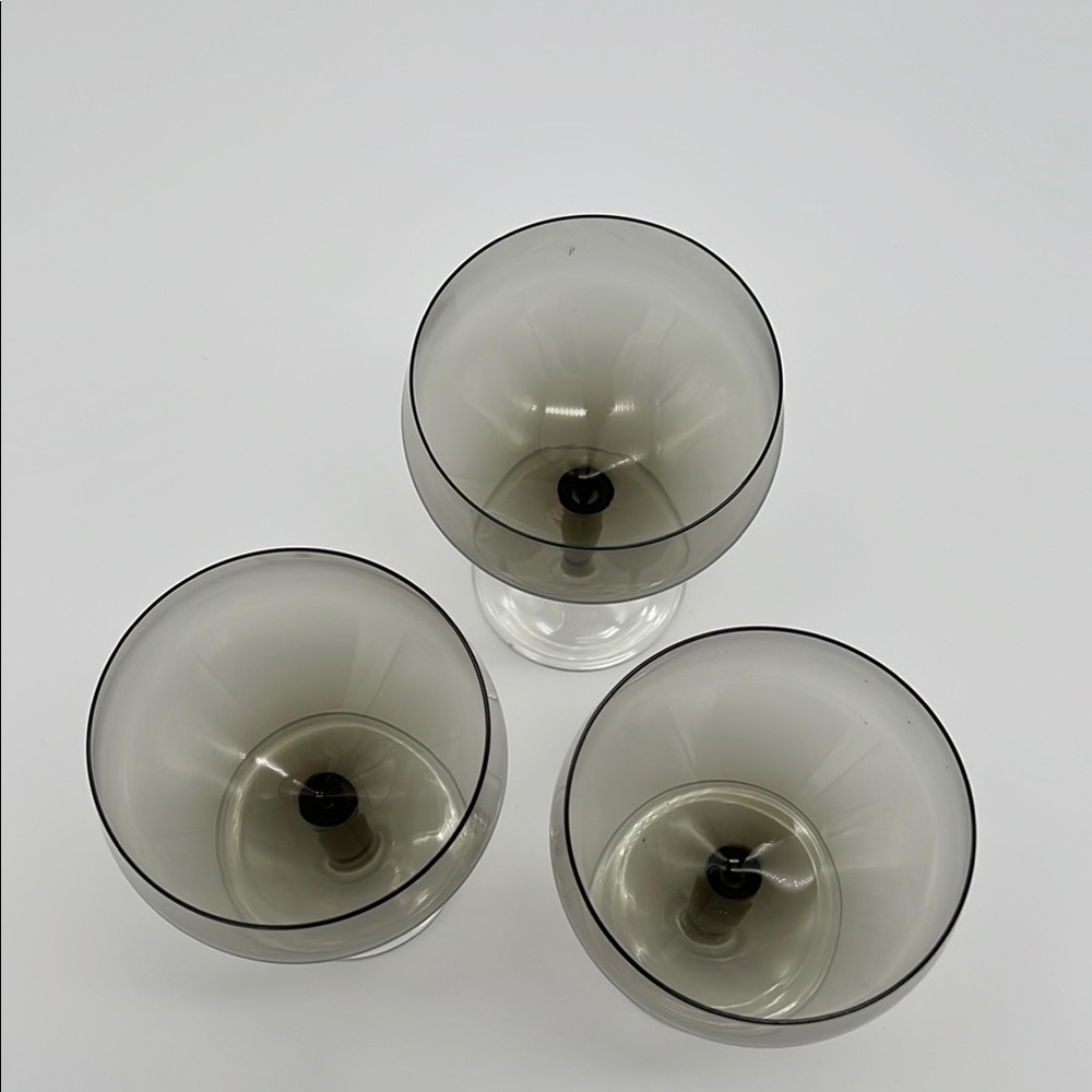 Royal Moselle Nova Smoke Champagne or Tall Sherbet Glasses (set of 3) - Picture 4 of 10